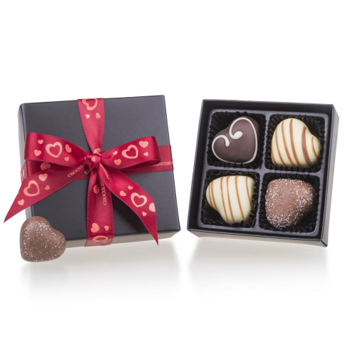 Praline belgiene in forma de inima