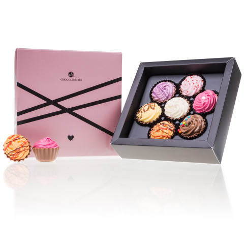 Praline Belgiene in forma de cupcake