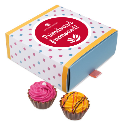 Praline belgiene in cutie special creata pentru Martisor