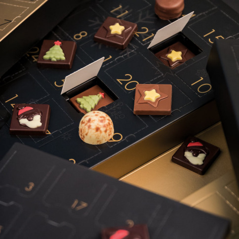 Calendar cu praline din ciocolata belgiana