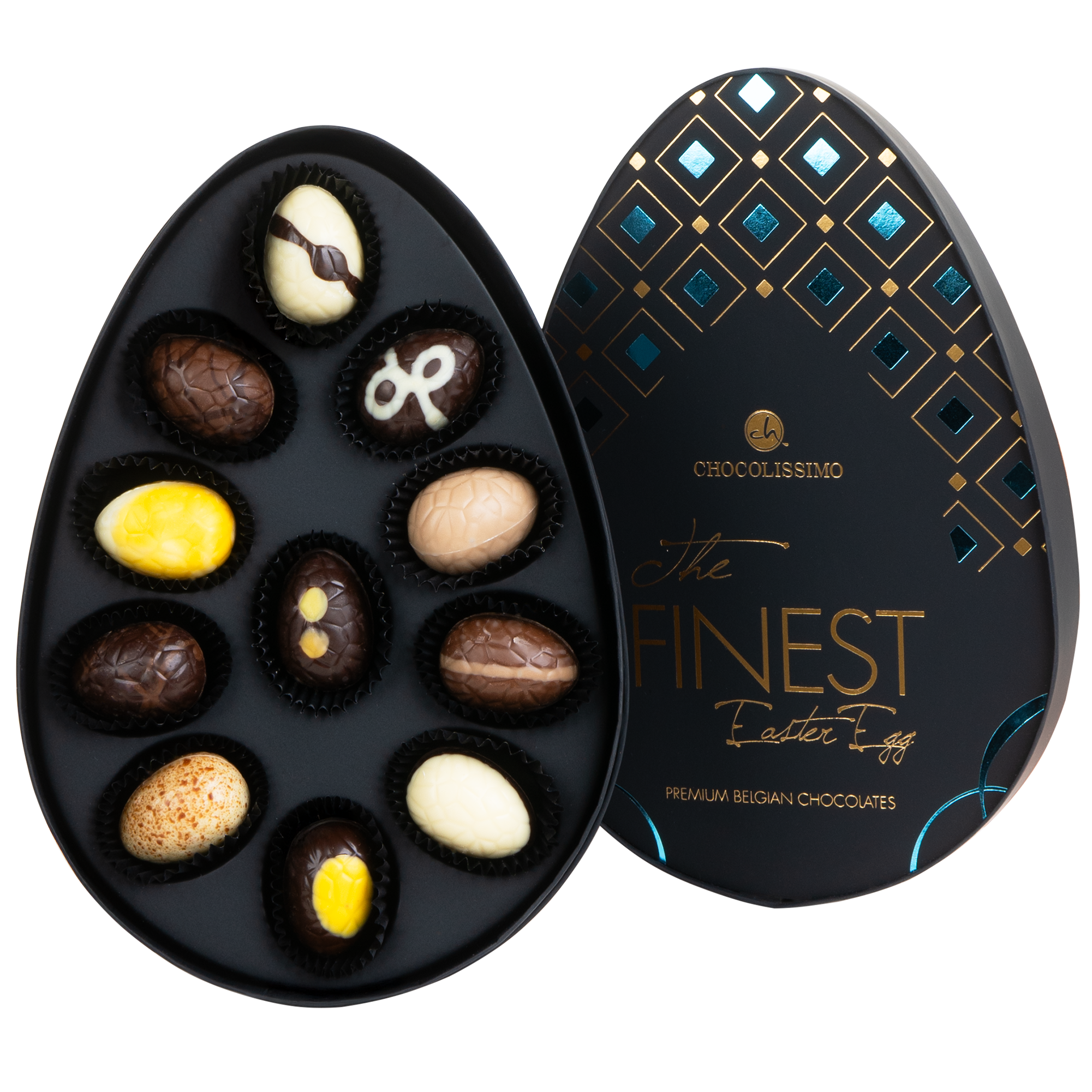 Praline belgiene in forma de ou
