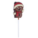 Acadea din ciocolata belgiana Lollipop Snowman