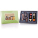 CHOCOLATE TOOL SET AND PRALINES.
