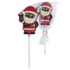 Acadea din ciocolata belgiana Lollipop Santa with bell