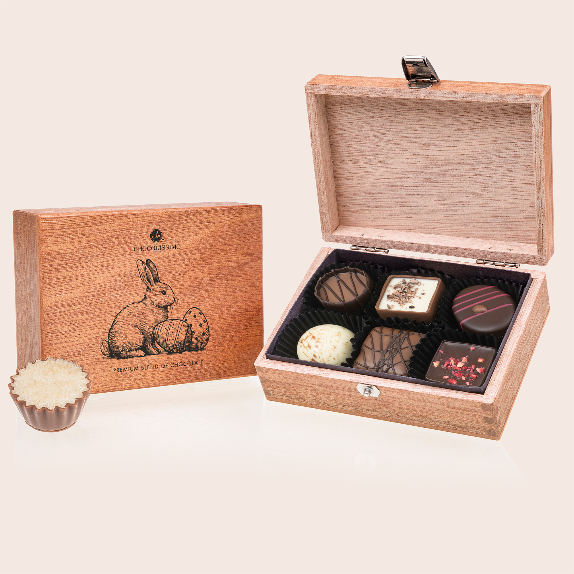 Cutie cu praline din ciocolata Easter Chococase Mini Pralines