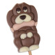 Acadea din ciocolata belgiana Lollipop Dog