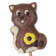 Acadea din ciocolata belgiana Lollipop Cat