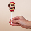 Acadea din ciocolata belgiana Lollipop Santa with bell