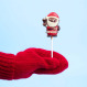 Acadea din ciocolata belgiana Lollipop Santa with bell