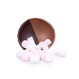 Chocolate bomb with marshmallows