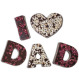 Litere din ciocolata belgiana I LOVE DAD Dark