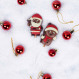 Acadea din ciocolata belgiana Lollipop Santa with bell