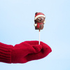 Acadea din ciocolata belgiana Lollipop Snowman