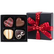 Praline belgiene in forma de inima